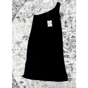 41 Hawthorn One Shoulder Midi Dress- Black Sz 1X